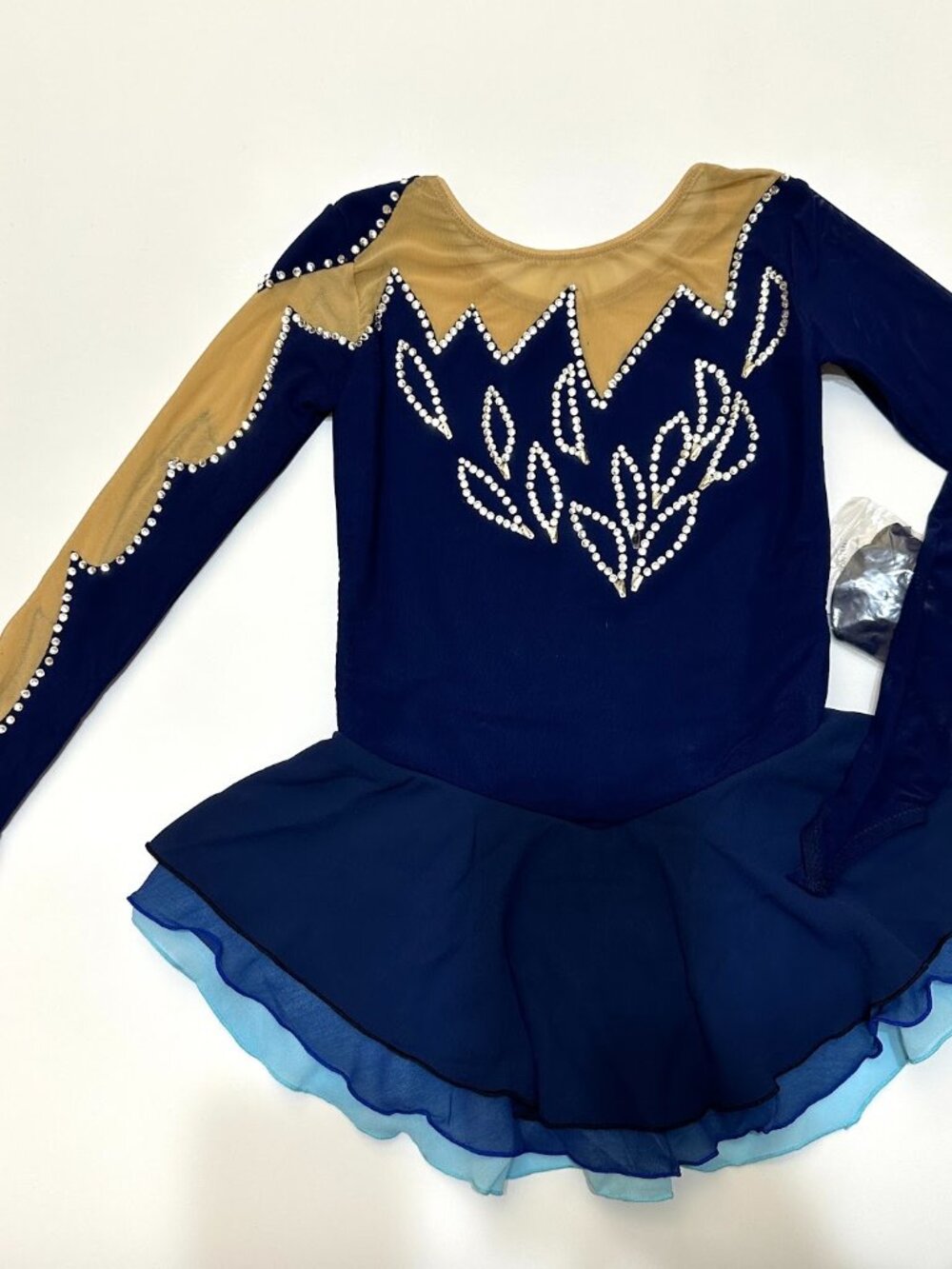 NWT Navy Crystal Skating Dress Girls 8-10